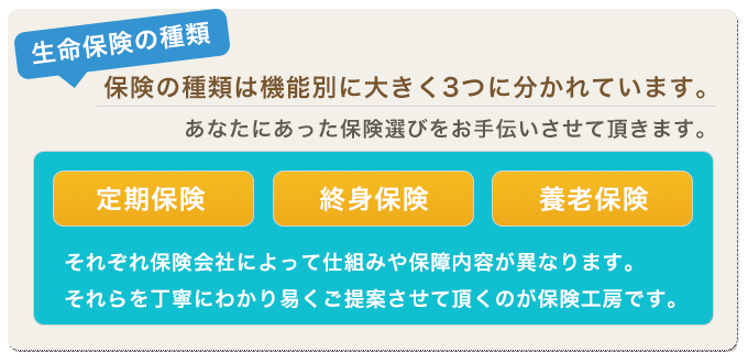 生命保険の種類について